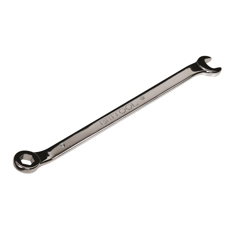 Britool England 9mm Hexagon X 7/16 AF Open Jaw Brake Spanner Bho943