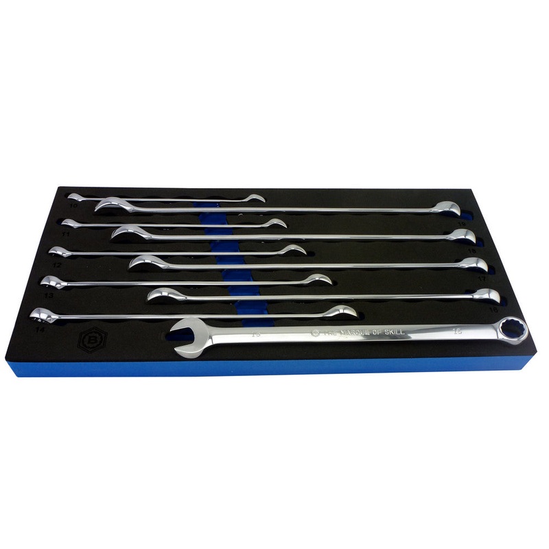 Extra Long Combination Spanner Set 10 Piece Britool Hallmark Cexmset10Tc