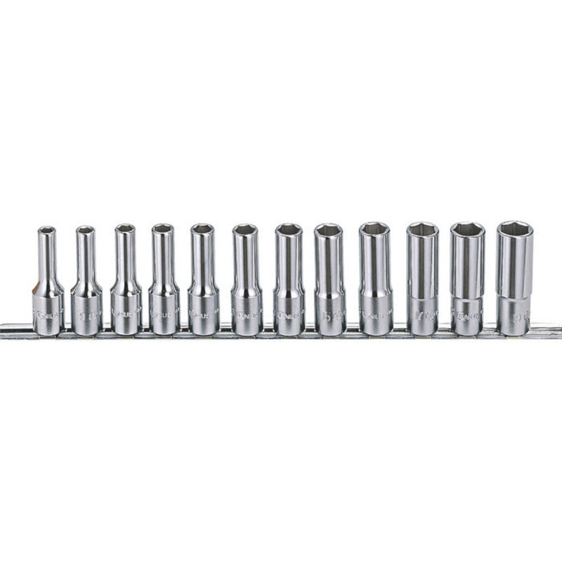 1/2 Deep Socket Set (6 Point) 8-19mm From Genius Tools