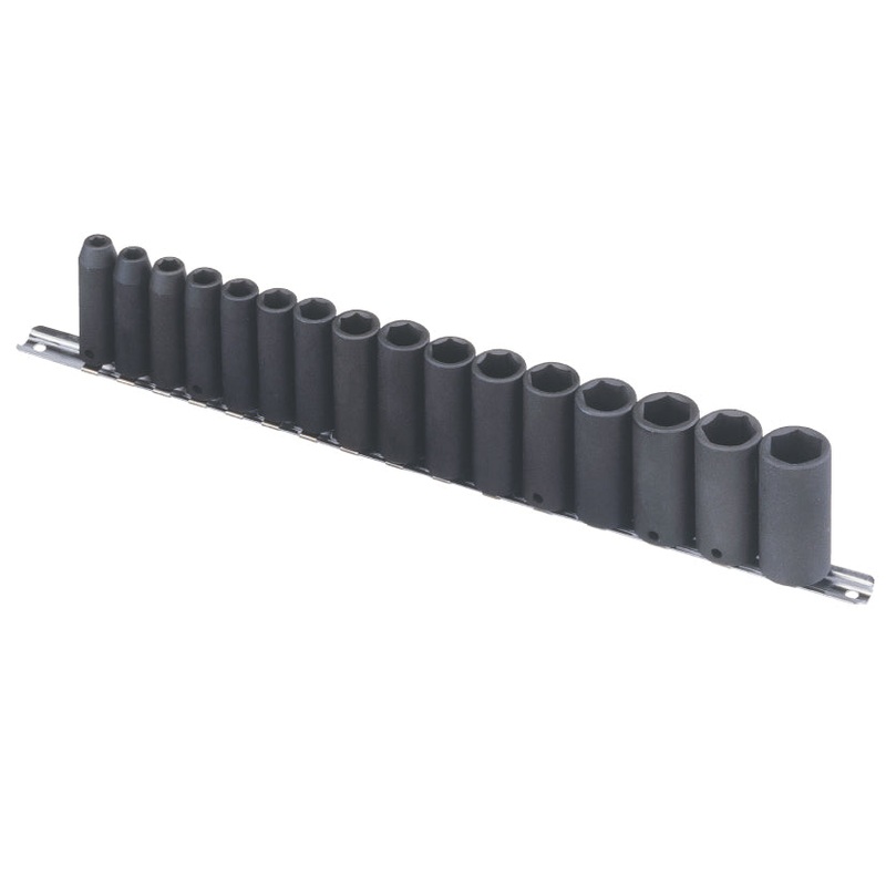 16pc 3/8 Inch  Dr. Metric Deep Impact Socket Set Cr-Mo Genius Tools Cm-316Md
