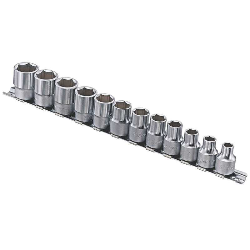 3/8 Socket Set (6 Point) 8-19mm From Genius Tools