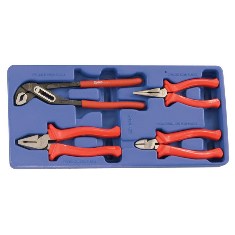 4 Piece Pliers Set By Genius Tools Cp-5804