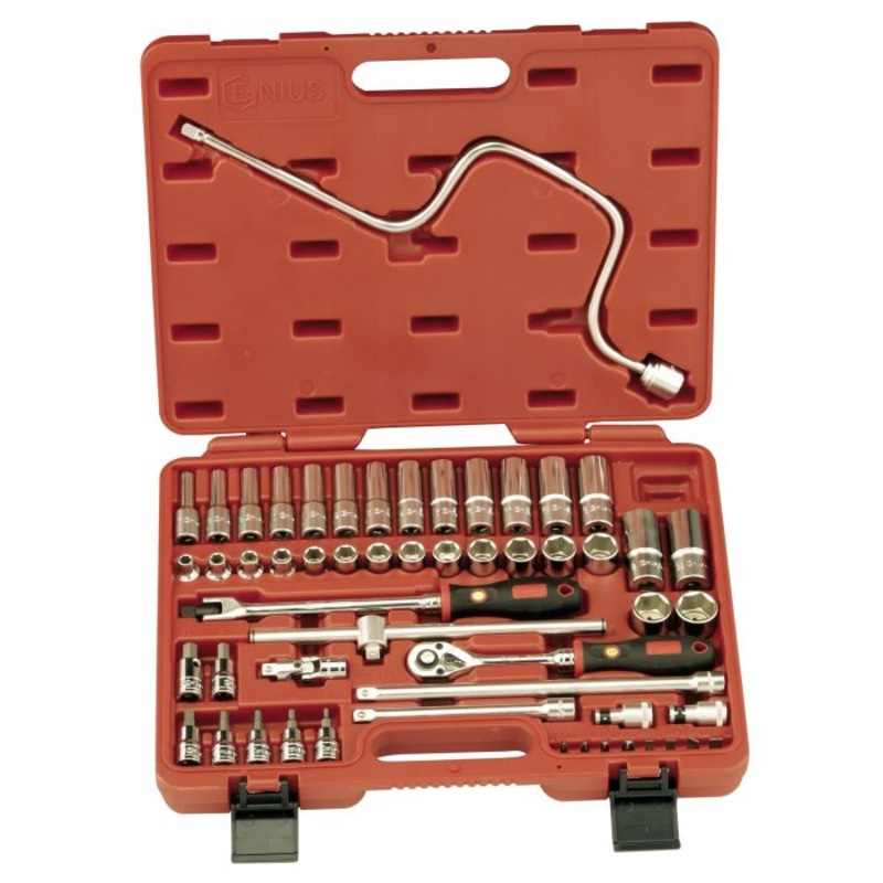 54pc 3/8 Metric Socket & Accessory Set From Genius Tools
