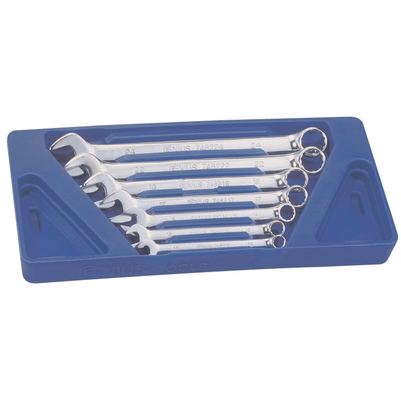 7pc Metric Combination Spanner Set 10-24mm From Genius Tools