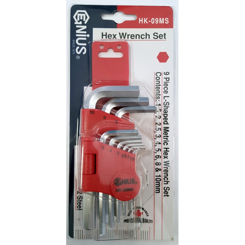 Short Metric Allen / Hex Key Set From Genius Tools