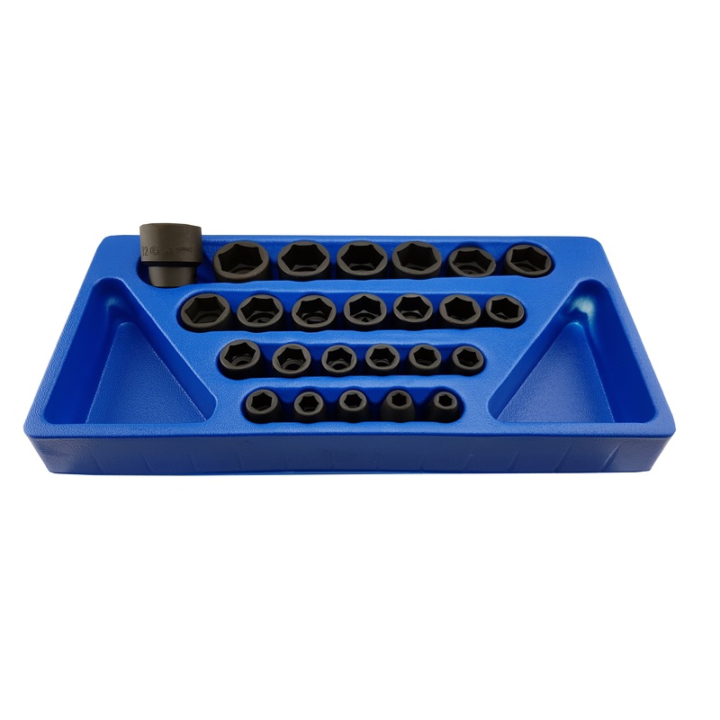 1/2  Dr. Metric Impact Socket Set 25 Piece Genius Tools TF-425M