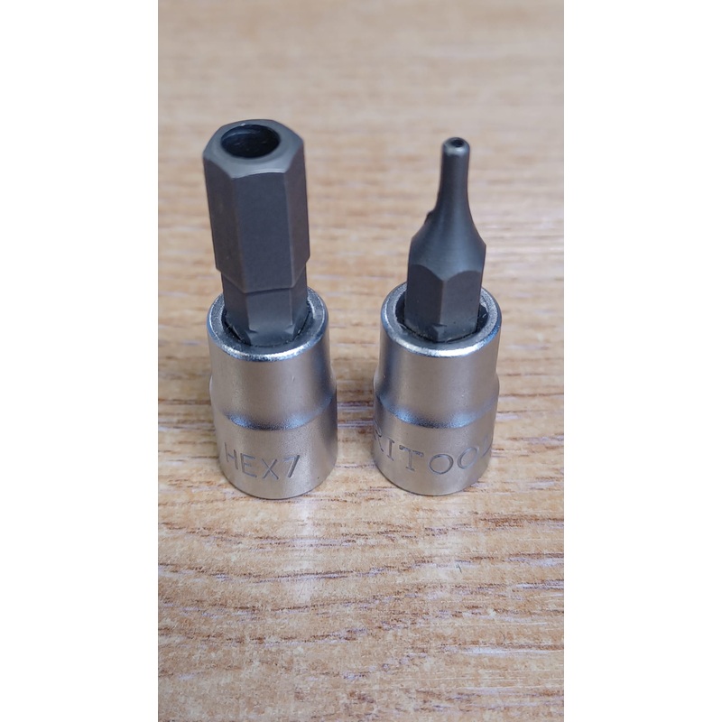 1/4Sd Britool Hexagon Bit Sockets Hex 2 + Hex7 From 708040 Set **