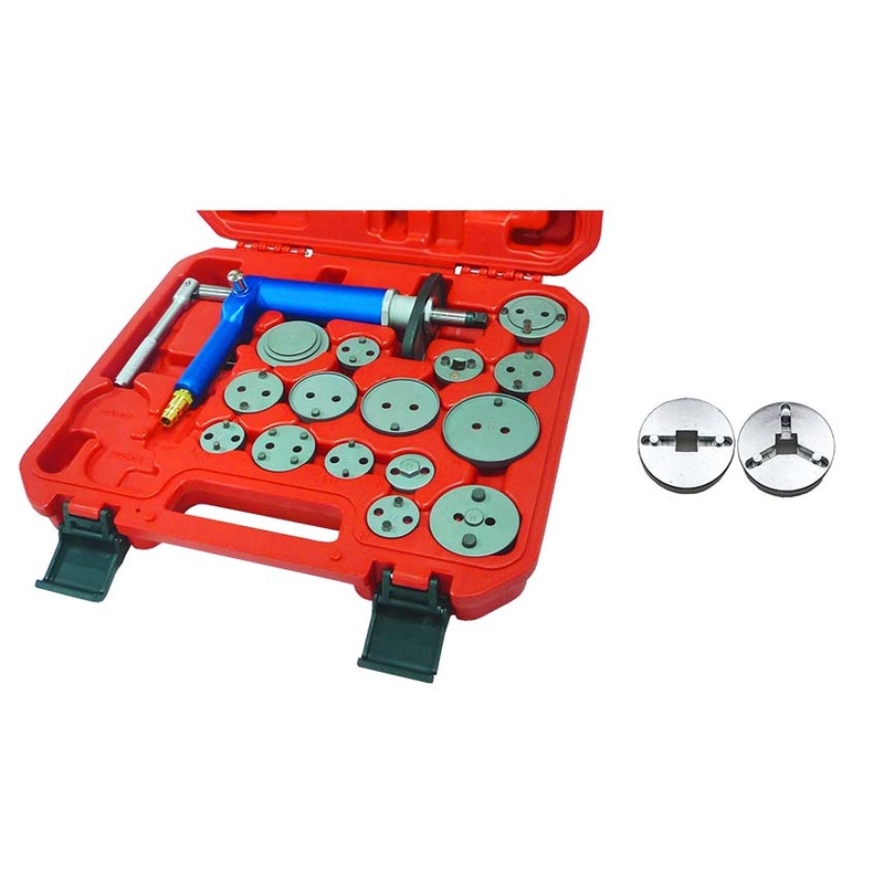3/8 Air Operated Brake Piston Wind-Back Tool Kit + Universal  Adapter Set