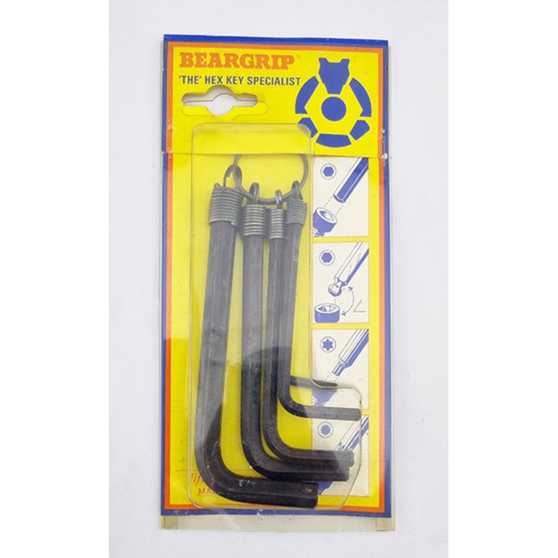 5pc Hex / Allen Metric L Shape Key Set 4 To 10mm From Beargrip Holland