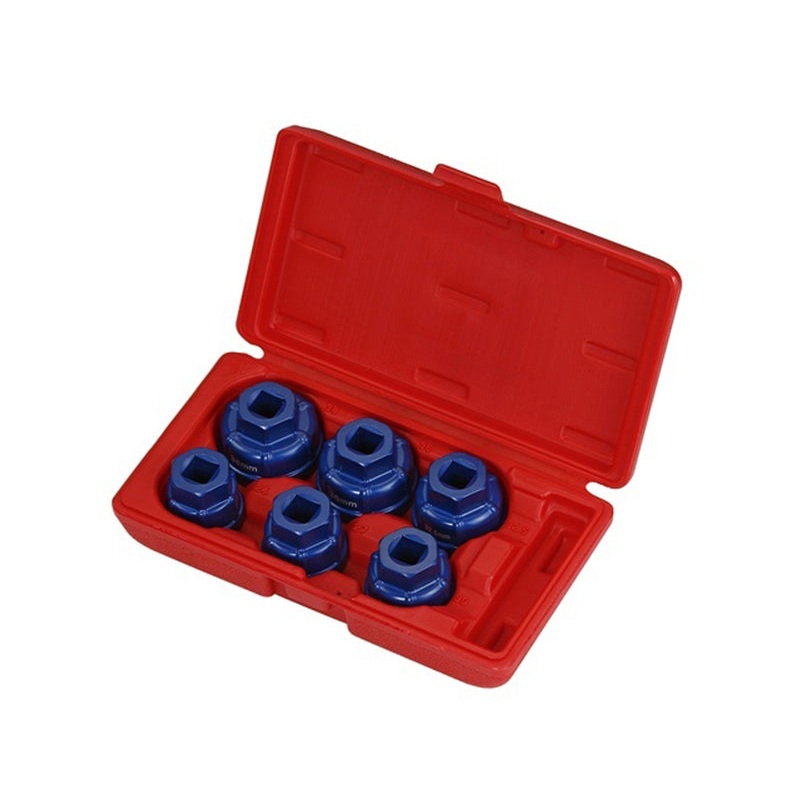 Aluminium Oil Filter Cap Socket Set 6 Pieces 1/2 Sq Dr Britool Hallmark Hmaof6