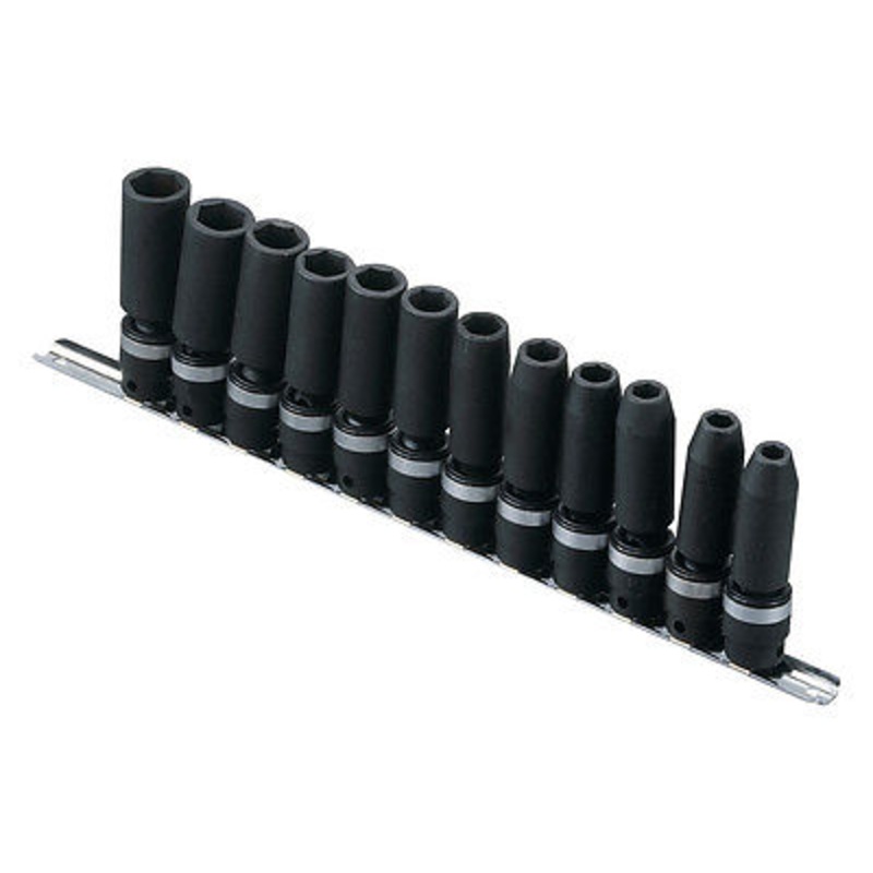 Genius Tools 12 Piece 3/8Sd Deep Swivel Impact Socket Set 8 – 19mm  Tg-312Md