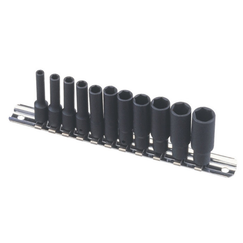 Genius Tools Td-211M 11 Piece 1/4 Deep Impact Socket Set