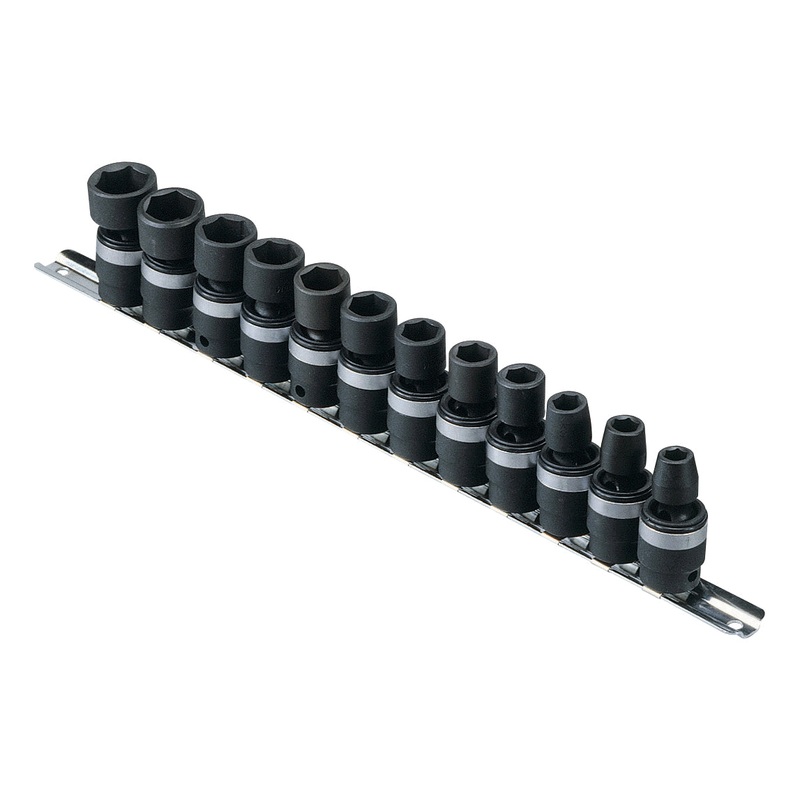 Genius Tools Tg-312M 12pc 3/8 Inch  Dr. Metric Swivel Impact Socket Set
